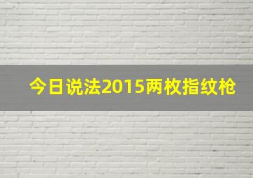 今日说法2015两枚指纹枪