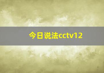 今日说法cctv12