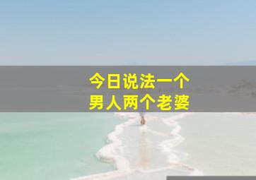 今日说法一个男人两个老婆