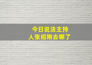 今日说法主持人张绍刚去哪了