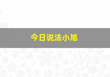 今日说法小旭