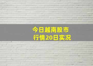 今日越南股市行情20日实况