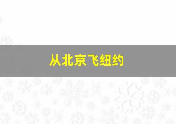 从北京飞纽约