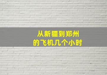 从新疆到郑州的飞机几个小时