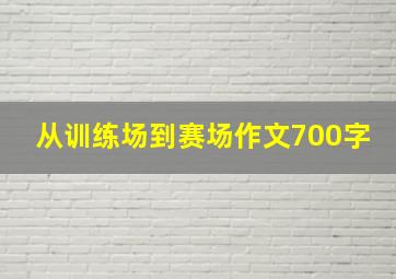 从训练场到赛场作文700字