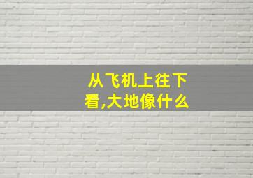 从飞机上往下看,大地像什么