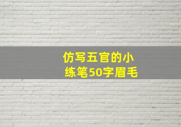 仿写五官的小练笔50字眉毛