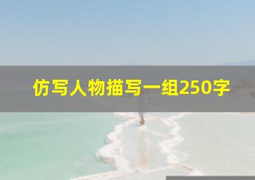 仿写人物描写一组250字