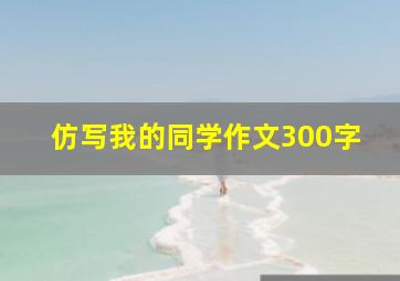 仿写我的同学作文300字