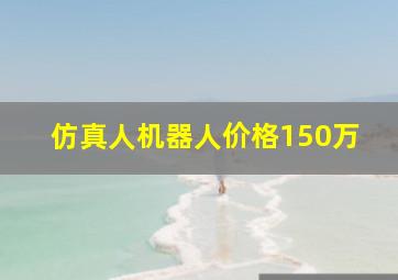 仿真人机器人价格150万