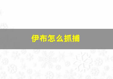 伊布怎么抓捕