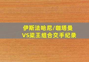 伊斯法哈尼/咖塔曼VS梁王组合交手纪录