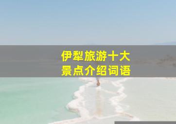 伊犁旅游十大景点介绍词语