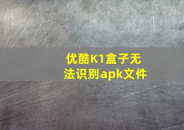 优酷K1盒子无法识别apk文件