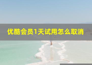 优酷会员1天试用怎么取消