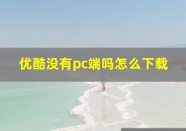 优酷没有pc端吗怎么下载