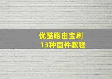 优酷路由宝刷13种固件教程