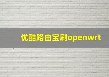 优酷路由宝刷openwrt