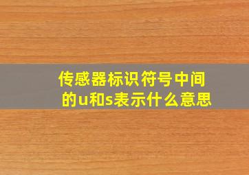 传感器标识符号中间的u和s表示什么意思