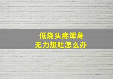 低烧头疼浑身无力想吐怎么办