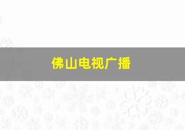 佛山电视广播