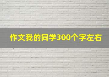 作文我的同学300个字左右