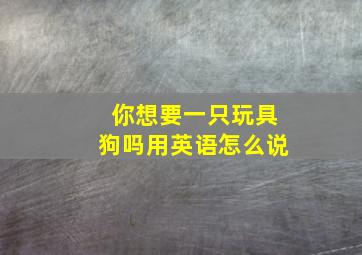 你想要一只玩具狗吗用英语怎么说