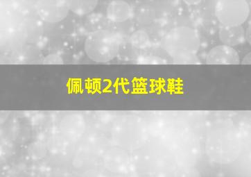 佩顿2代篮球鞋