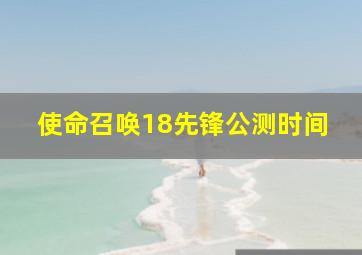 使命召唤18先锋公测时间