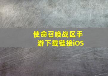 使命召唤战区手游下载链接iOS