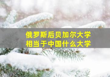 俄罗斯后贝加尔大学相当于中国什么大学