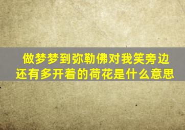 做梦梦到弥勒佛对我笑旁边还有多开着的荷花是什么意思