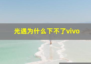 光遇为什么下不了vivo