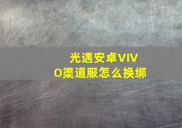 光遇安卓VIVO渠道服怎么换绑