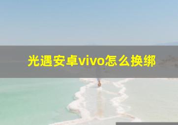 光遇安卓vivo怎么换绑