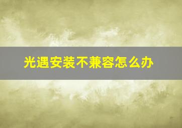 光遇安装不兼容怎么办