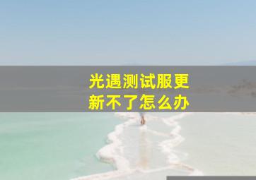 光遇测试服更新不了怎么办