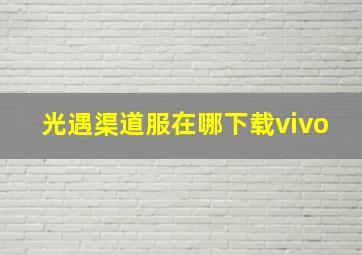 光遇渠道服在哪下载vivo