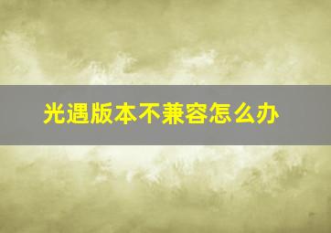 光遇版本不兼容怎么办