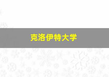 克洛伊特大学