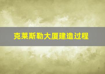 克莱斯勒大厦建造过程