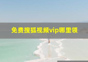 免费搜狐视频vip哪里领