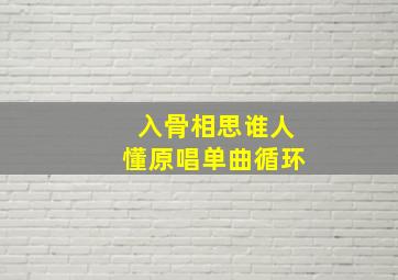 入骨相思谁人懂原唱单曲循环