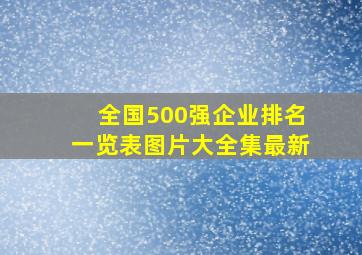 全国500强企业排名一览表图片大全集最新