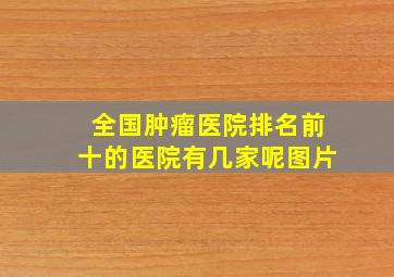 全国肿瘤医院排名前十的医院有几家呢图片