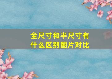 全尺寸和半尺寸有什么区别图片对比