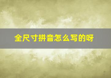 全尺寸拼音怎么写的呀