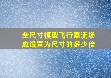 全尺寸模型飞行器流场应设置为尺寸的多少倍