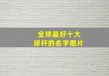 全球最好十大球杆的名字图片