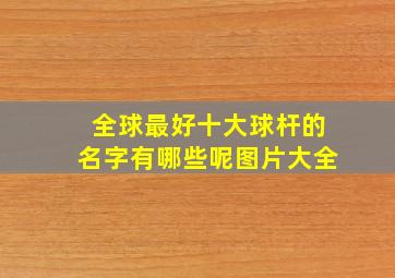 全球最好十大球杆的名字有哪些呢图片大全